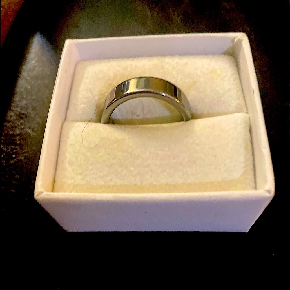 Streamline wide band ring.  Titanium. Size 9.5.